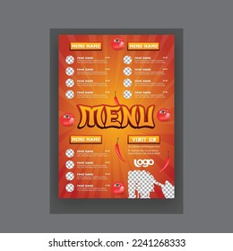 Chinese Restaurant Menu Flyer Template