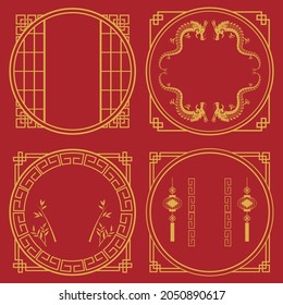 Chinese retro frame pattern decoration
