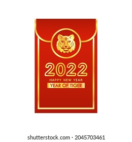 Chinese reward. Red paper pack. Envelope vector. Year of the Tiger. Red pack. zodiac.