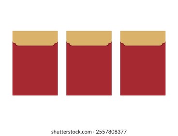 Chinese reward. Red paper pack. Envelope vector. Envelope stack vector. red pack.
