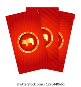 Chinese reward vector. symbol. logo design. pig symbol vector.