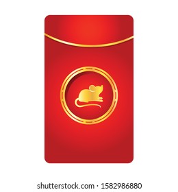Chinese reward vector. Year of the rat wallpaper. happy new Chinese poster. rat symbol.