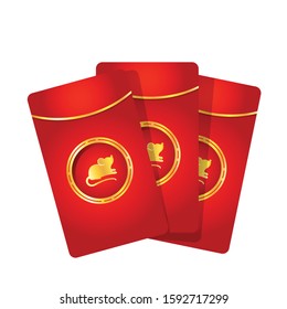 Chinese reward vector. Year of the rat wallpaper. happy new Chinese poster. rat symbol.