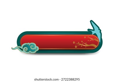 Chinesisches rundes Rahmenelement dekorativer Vektor eps 10