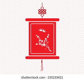 Chinese scroll with chinese calligraphy