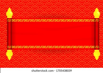 Chinese scroll design illustration with place for your text.vector eps.10