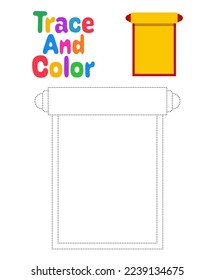 Chinese Scroll tracing worksheet for kids