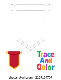 Chinese Scroll tracing worksheet for kids