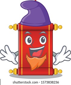 Chinese scrolls mascot cartoon style as an Elf