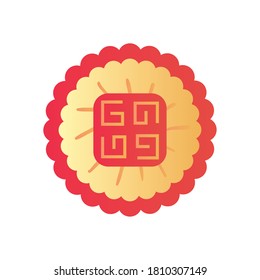 Chinesisches Stempel Farbverlauf-Stil Symbol Design, China Kultur asia und orientalisches Thema Vektorgrafik