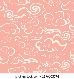 Chinese seamless clouds patterns. can ce used as background, wallpaper. Vector illustration