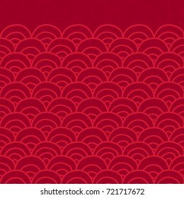 Chinese seamless pattern. Bright vector background with red ornament. Decoration with traditional China style. Endless texture for wallpaper, pattern fills, web page background, surface textures.