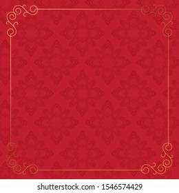 Chinese seamless pattern, oriental background for New Year. Vector illustration 