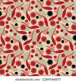 Chinese seamless pattern, oriental background. Vector illustration