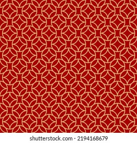 Chinese seamless pattern. oriental pattern red-gold background. vector.