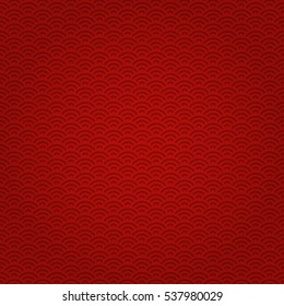 Chinese seamless pattern with red circles. Vector illustration.