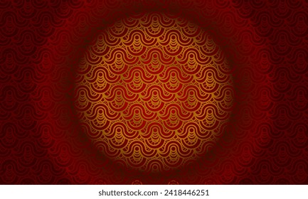 chinese seamless pattern red gold vector background
