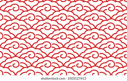 Chinesische nahtlose Muster ​​Welle