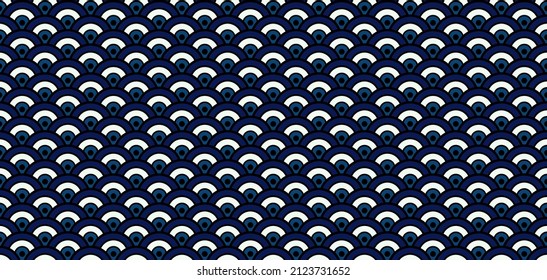 Patrón de ondas sin foco chino. Kimono bohemio, Tejido Shibori Wabi Sabi Ikat Textura del Agua. Lujoso patrón sin mugre de onda japonés. Diseño de ropa japonesa premium. Impresión asiática geométrica bohemiana.