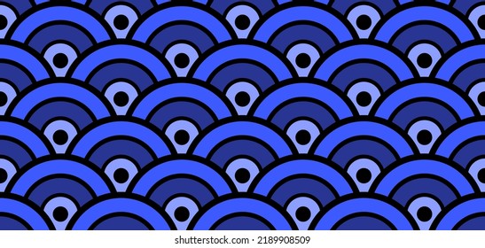 Chinese Seamless Wave Pattern. Luxurious Japanese Clothes Design. Rich VIP Japanese Wave Samless Pattern. Elegant Kimono, Shibori Tie Dye Ikat Wabi Sabi Water Texture. Geometric Bohemian Asian Print.