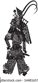 Chinese Shadow Play Character Pattern