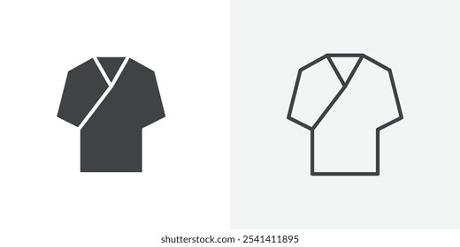 Chinese shirt icon flat and simple set design