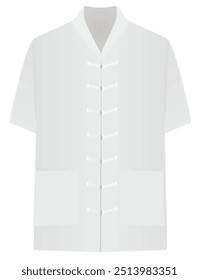 Chinese short sleeve  combat shirt. vector illustration