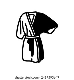 Chinese Silk Robes Glyph Icon, Vector illustration