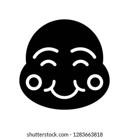 Chinese smile mask vector, Chinese New Year related solid design icon