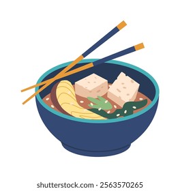 Chinese soy sauce bowl vector illustration