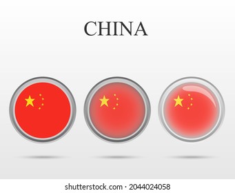 Bandera estatal china en forma de círculo