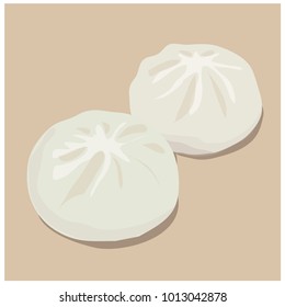 Chinese Steam Bun illustration vector eps 8