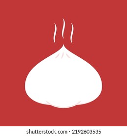 Chinese Steam Bun illustration vector. Asian food vector illustration. Baozi or bao is Chinese food.