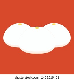 Chinesischer Steam Bun-Illustrator. asiatische Nahrungsmittel, Vektorgrafik. Baozi oder Bao ist chinesisches Essen.