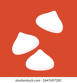 Chinese Steam Bun illustration vector. Asian food vector illustration. Baozi or bao is Chinese food.