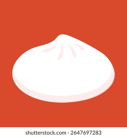 Chinese Steam Bun illustration vector. Asian food vector illustration. Baozi or bao is Chinese food.