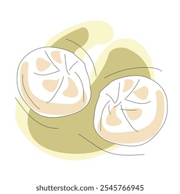 Chinese steamed bun. Meat Bun . Pork bun.steamed bun