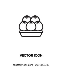 Chinese steamed bun vector icon . Modern, simple flat vector illustration for website or mobile app. Chinese baozi symbol, logo illustration. Pixel perfect vector graphics	