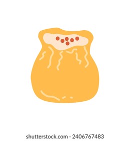 chinese steamed dumpling food illustration