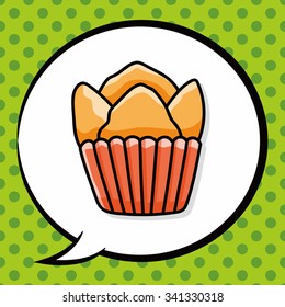 Chinese steamed sponge cake doodle, speech bubble