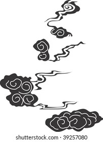 Chinese style clouds. Artwork in vector.