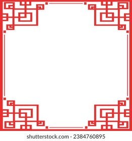 Chinese style design square frame material