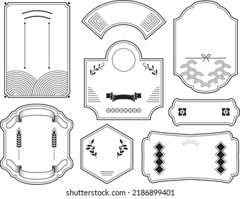 Chinese style frame tradition history set
