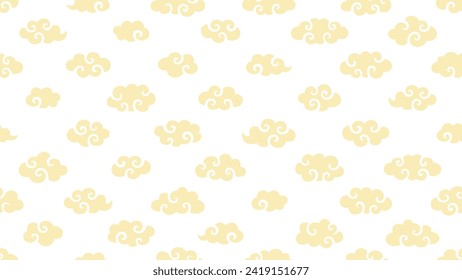 Chinese style gold clouds pattern background