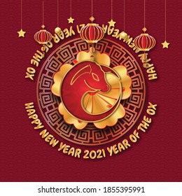 Chinese style Happy new year 2021. 2021 Greetings card. abstract background.2021 background banner. Vector illustration.