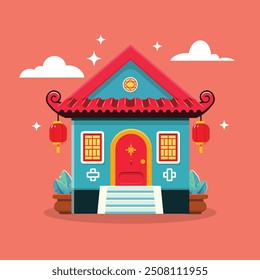 Chinese Style Home Elegant Traditional Vector Art