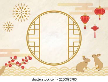 chinese style illustration and background for new year