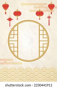 chinese style illustration and background for new year