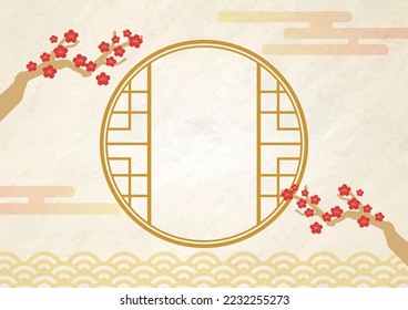 chinese style illustration and background for new year