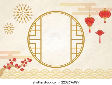 chinese style illustration and background for new year